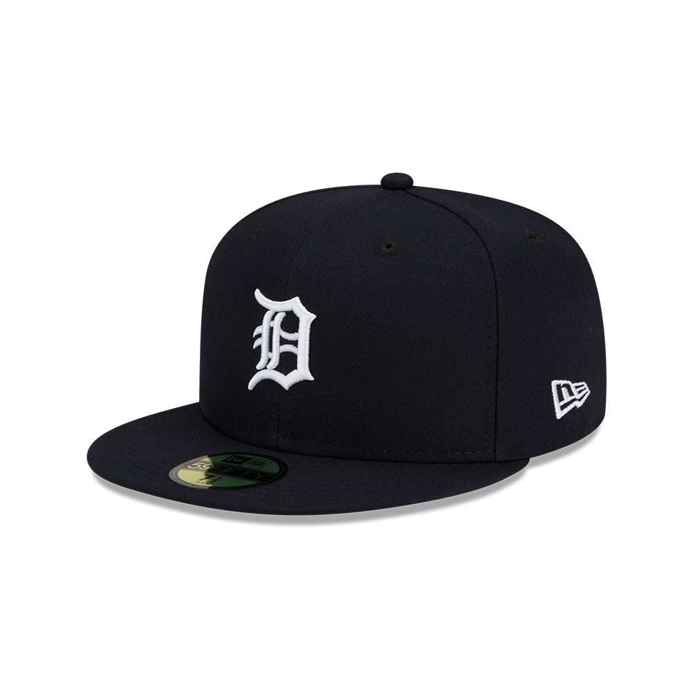 59FIFTY Detroit Tigers Fitted Hat - Black / White by New Era – Navy, Model 196175611506