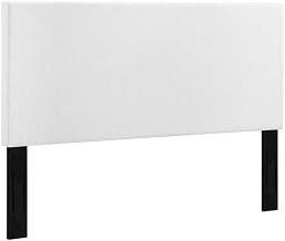 Furnifact Upholstered Linen Fabric King, California King Headboard, Soft Fabric, Sturdy Construction, Elegant Design, Single Piece, Comfortable Support
