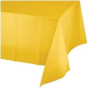 Creative Converting Celebrations Disposable Party Plastic Tablecloth, Yellow, 54 x 108 in