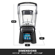 Waring 48 Ounce Copolyester Jar / Black / MX1500XTXP - Copolyester 48 Oz Container | Noise Reduction Countertop Blenders