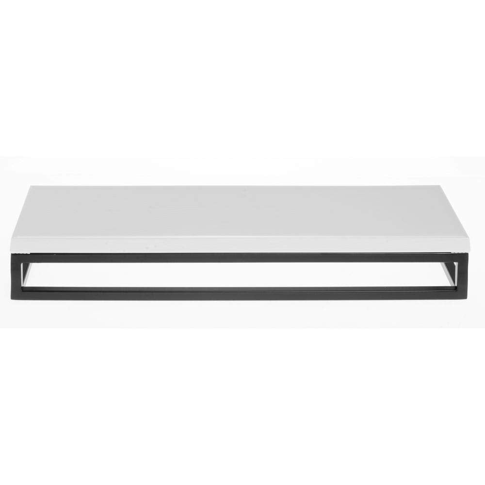 Black Display Riser with White Top - 3 1/5" H by HUBERT – Metal, Black, Model 33037+21734