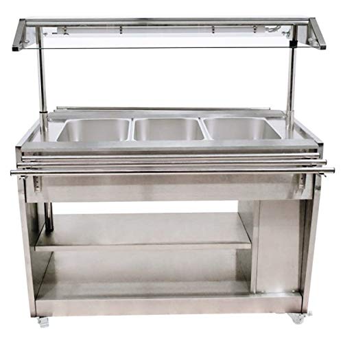 48-INCH ALL STAINLESS STEEL DISPLAY WARMER WITH 1210 L CAPACITY by Omcan – (WDH): 48.26" x 30.15" x 53.9", Stainless Steel, Model 44506
