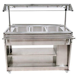48-INCH ALL STAINLESS STEEL DISPLAY WARMER WITH 1210 L CAPACITY by Omcan – (WDH): 48.26" x 30.15" x 53.9", Stainless Steel, Model 44506