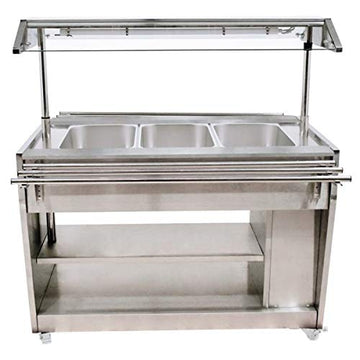 48-INCH ALL STAINLESS STEEL DISPLAY WARMER WITH 1210 L CAPACITY by Omcan – (WDH): 48.26" x 30.15" x 53.9", Stainless Steel, Model 44506