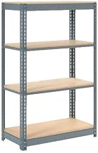 Global Industrial Boltless Heavy Duty Shelving 48" W x 18" D x 60" H, 4 Shelves, Wood Deck