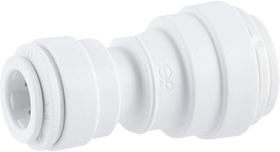 John Guest Speedfit 5/16 Inch OD x 1/4 Inch OD Reducing Union, Push to Connect Plastic Plumbing Fitting, PP201008WP