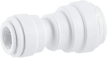 John Guest Speedfit 5/16 Inch OD x 1/4 Inch OD Reducing Union, Push to Connect Plastic Plumbing Fitting, PP201008WP