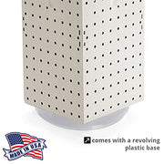 Azar Displays Pegboard + Hooks / White / 8 inches (W) x 8 inches (D) x 20 inches (H) Display Racks