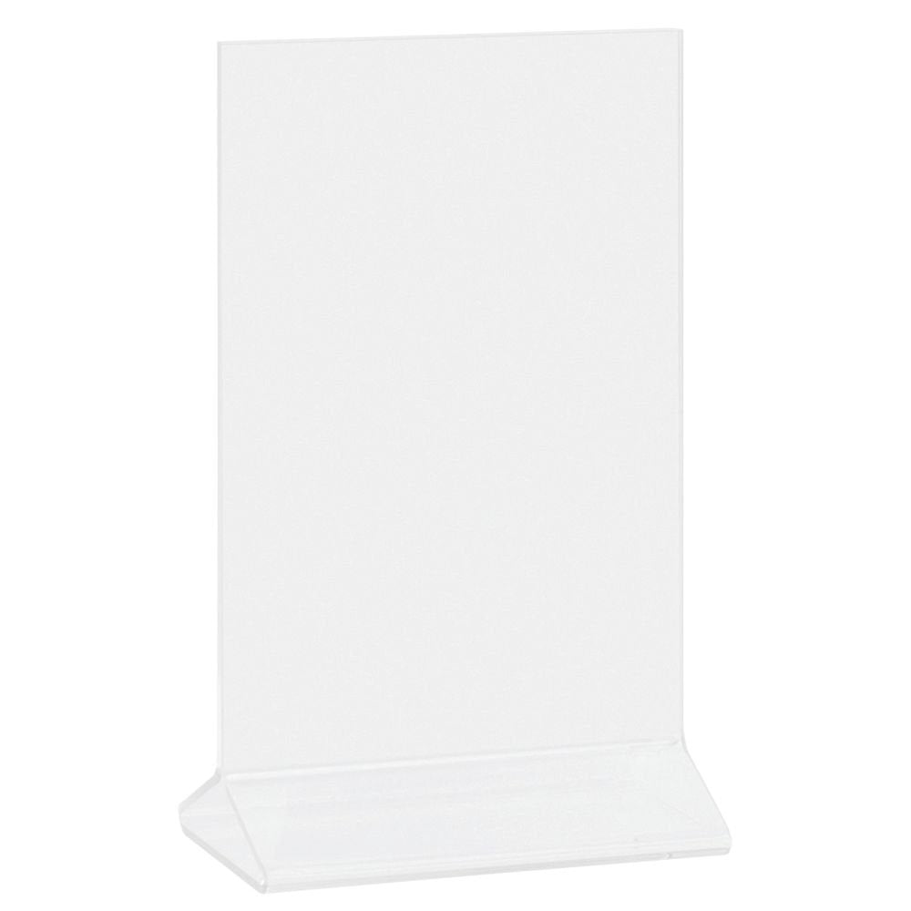 Top Loading Sign Holder Clear Plastic - 4"L x 6"H by BEEMAK - EAST (DEFLECTO CORP) – Plastic, Clear, Model AHSB4X6