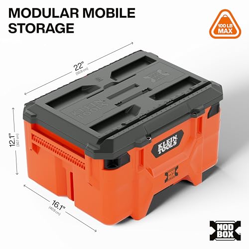 KLEIN TOOLS Medium / Orange / 100.0 pounds Tool Boxes