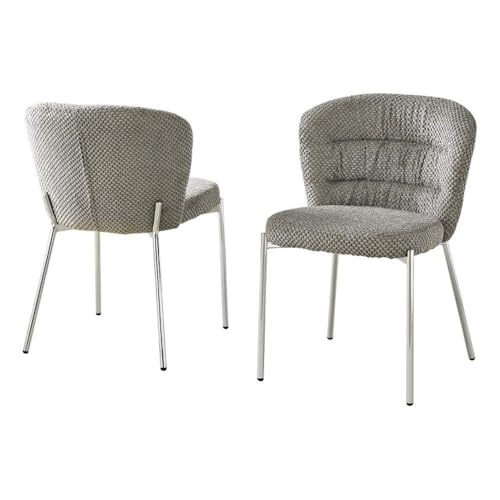Best Quality Furniture Gray / Silver / 19" Side Chair / Modern, Chic, Transitional, Contemporary Chairs