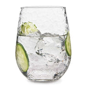 Libbey Hammered 8 (17 oz) / 17 Ounces, Set of 8 / Modern Wine Glasses