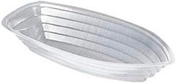 SB12 12 oz. Disposable Plastic Banana Split Boat-Shaped Bowl Oblong Food Container | 500 Per Case