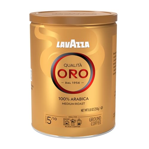 Lavazza Qulita Oro Ground / 8.82 Ounce (Pack of 4) / 4 Roasted Coffee Beans