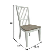 White Spindle Back Dining Chair Two Pack by Starlight Canyon Home – Poplar Solids / Birch Veneers, White, Pack of 2