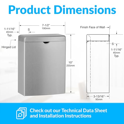 Bobrick Satin Finish / 1 Gallon / Flip Top Categories