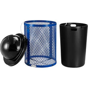 Global Industrial Blue / 23.5 inches (Diameter) x 40 inches (Height) / Industrial Trash, Recycling & Compost
