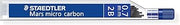 STAEDTLER Micro Mars Carbon Mechanical Pencil Leads, 0.7 mm, 2B, 60 mm x 12 (250 07 2B)