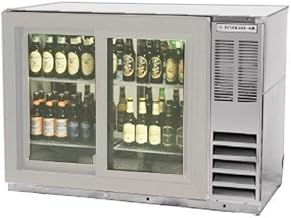 Beverage Air BB48GSY-1-S-PT Standard Depth Glass Sliding Door Pass-Thru Back Bar Cooler in Stainless Steel