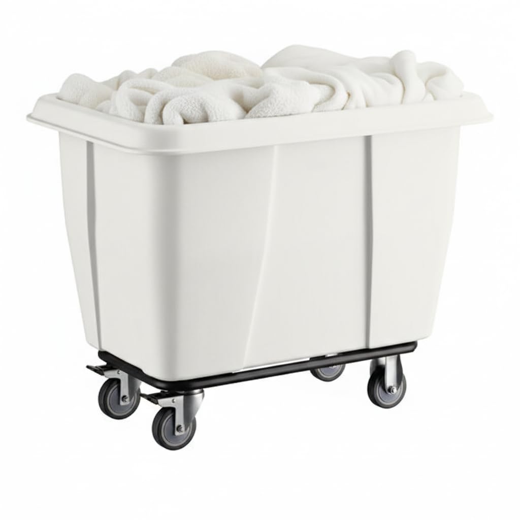 Commercial Cube Truck – 8 Cubic Foot, 500 lb Capacity, White, 39L x 27W x 24H inches