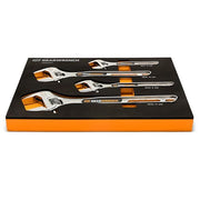 GEARWRENCH 4-Piece Kit with Foam Tray / 6", 8", 10" & 12" / Silver, Orange, Black Hand Tools