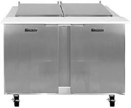 Traulsen UPT6012-LR Compact 2-Section 12-Pan Prep Table Refrigerator
