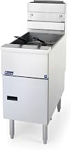 Pitco Solstice Gas Fryer, 14" Tube Fired Floor Model, 122k BTU Output, Natural Gas Operation, 50 lb Oil Capacity, Millivolt Control No Electric Required, Stainless Steel Construction, SG14R-S NG