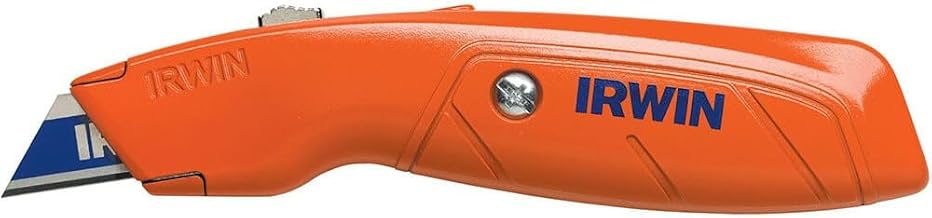 IRWIN Hi-Vis Retractable Utility Knife, 2082300, Orange