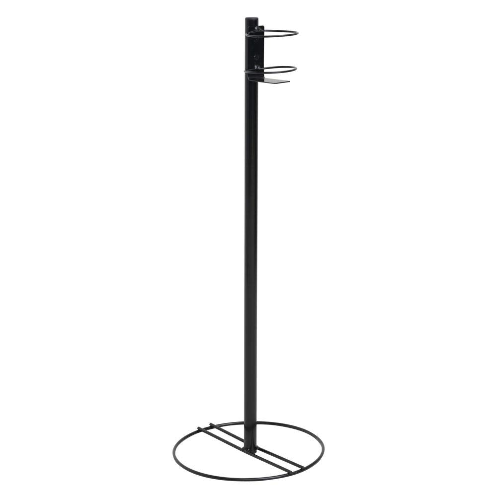 Black Wire Hand Sanitizer Stand for Small Bottles - 12" Dia x 34" H by HUBERT – Wire, Black, Model WCH0508