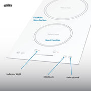 Summit Appliance White / 12 Inch / 1 Countertop Burners