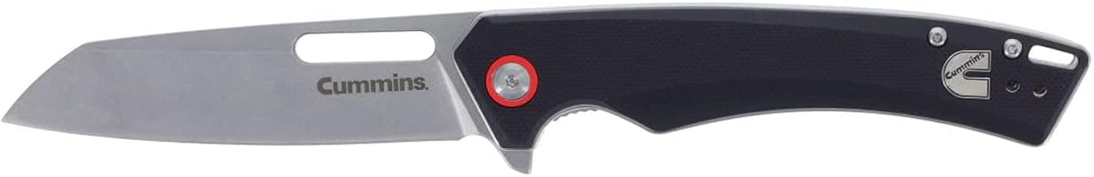 Cummins Pocket Knife 3.5-Inch Blade CMN4725 Hot Shot Liner Lock Tactical Folding Knife High Carbon Steel Ball-Bearing Open Close - Black
