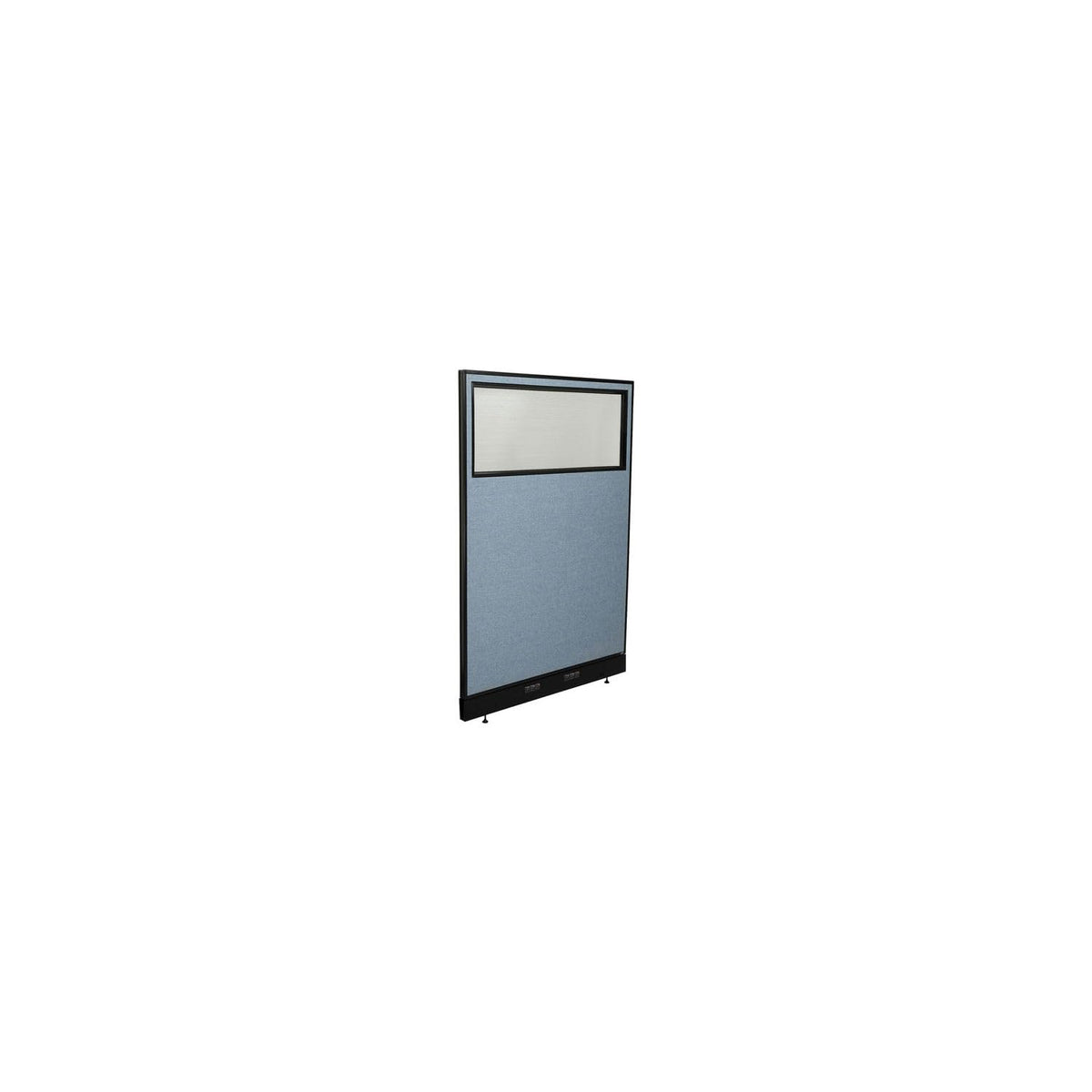 48-1/4"W x 76" H Electric Office Partition Panel with Partial Window by Global Industrial – Alloy Steel, Blue, Model 694712WEBL
