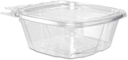 Dart CH12DEF 12 oz Tamper-Resistant Clear Hinged Container with Flat Lid (Case of 200)