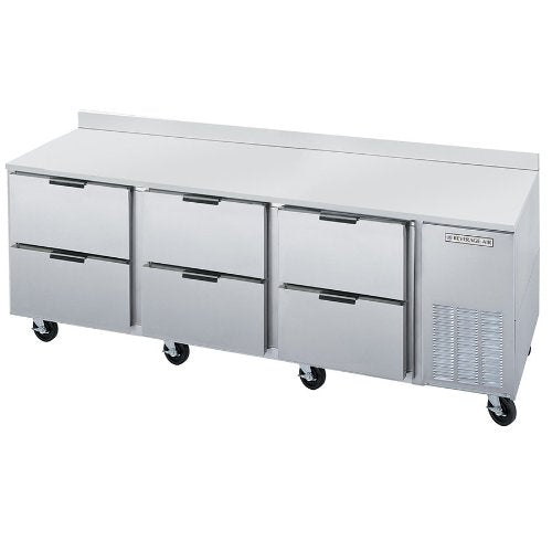 Beverage-Air Worktop Refrigerator 6 Drawers 21.5 Cu. ft. by Beverage Air – Stainless-Steel, Model WTRD72AY-6