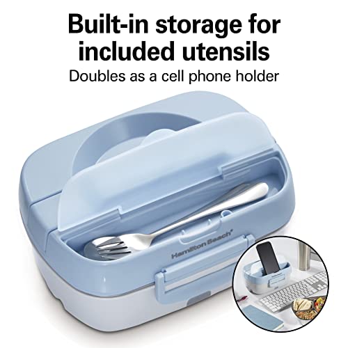 Hamilton Beach Stainless Steel 3 Compartment Tray / Blue / Modern Lunch Boxes