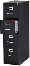 Hirsh 15" W 4 Drawer Vertical File Cabinet, Black, Letter 16699-1 Each