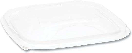 Pactiv Evergreen EarthChoice Recycled PET Container Lid, For 8/12/16 oz Container Bases, 5.5 x 5.5 x 0.38, Clear, Plastic, 504/Carton