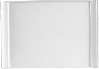 CAC China DYN-16 Dynasty 10-Inch by 7-Inch Super White Porcelain Rectangular Platter, Box of 12