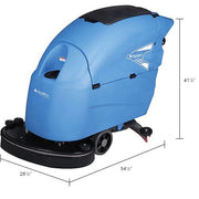 Auto Floor Scrubber 26" Cleaning Path by Global Industrial – 1 Count (Pack of 1), Plastic, Blue, Model 641265