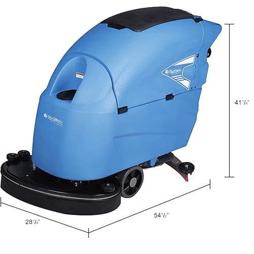 Auto Floor Scrubber 26" Cleaning Path by Global Industrial – 1 Count (Pack of 1), Plastic, Blue, Model 641265