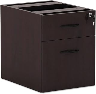 Alera Valencia Series 16 by 22 by 22-Inch 3/4 Box and File Pedestal, Mahogany