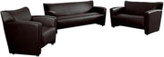 Flash Furniture HERCULES Majesty Series Reception Set in Brown LeatherSoft