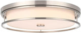 Kolson 20" Led Flush Mount in Polished Nickel
