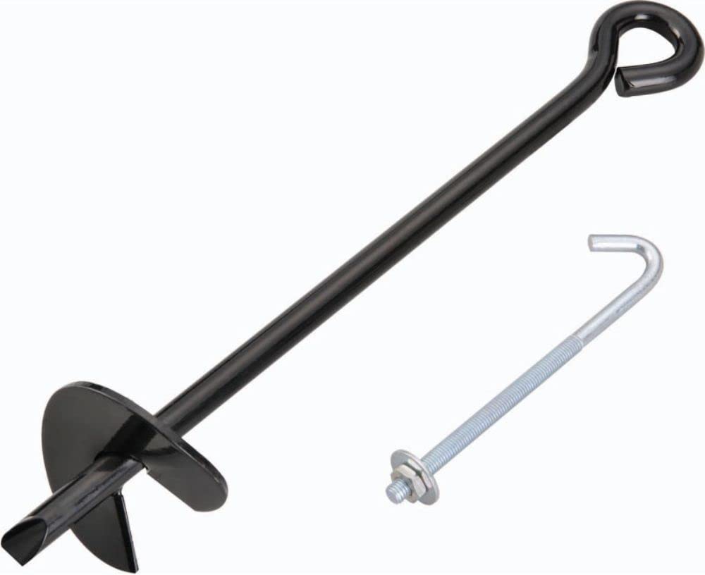Earth Anchor Kit by Global Industrial – 16"L x 4.5"W x 4"H, Steel, Black, Model 652775
