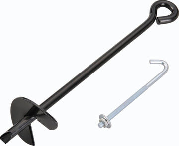 Earth Anchor Kit by Global Industrial – 16"L x 4.5"W x 4"H, Steel, Black, Model 652775
