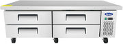 72" 4-Drawer Refrigerator Chef Base Heavy-Duty Worktop for Restaurant Hotel Cafeteria| 12.1 Cu. Ft. Capacity by Atosa – 72", 12.1 cubic_feet, Silver, Model MGF8453GR