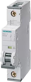 SIEMENS 5SY61166 Supplementary Protector, UL 1077 Rated, 1 Pole Breaker, 16 Ampere Maximum, Tripping Characteristic B, DIN Rail Mounted