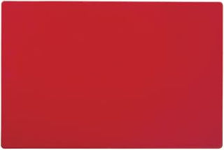 Kratos by Hubert Red Plastic Cutting Board - 12"L x 18"W x 1/2"H