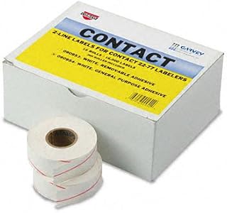 COS090954 - Garvey Contact 22-77 Labelers 2-Line White Labels 16 Rolls