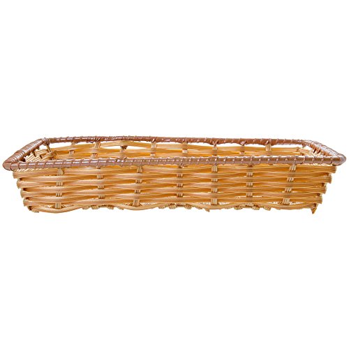 HUBERT Natural / 16"Lx12"Wx2.5"D / Modern Shelf Baskets